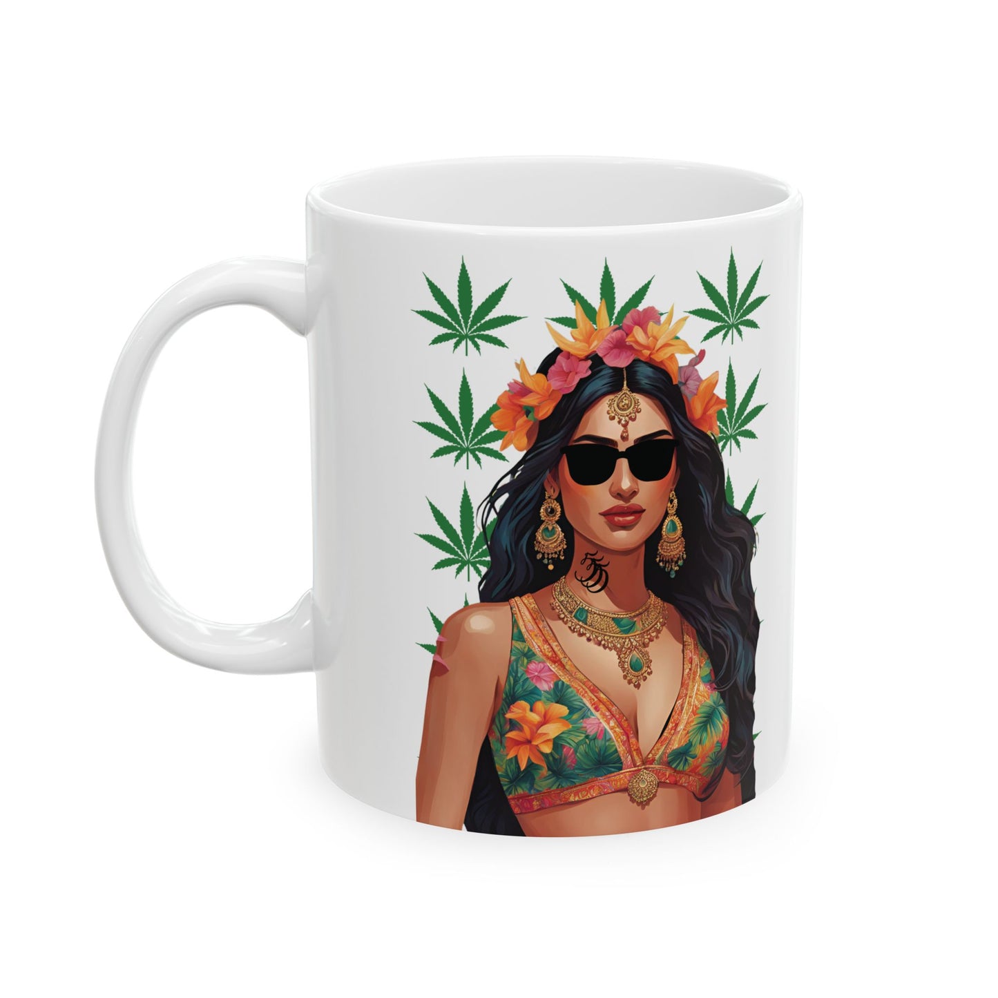 Paradise Desi Girl Ceramic Mug - 11oz
